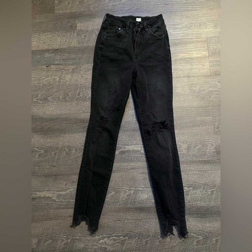NWOT American eagle mom jean size 00 holes in knees